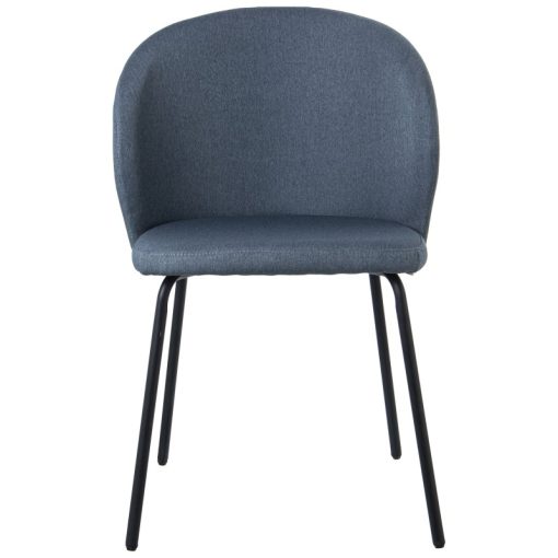 Cadeira Tecido Azul Pernas Metal Preto 48x57x79cm Alt. Assento:48cm (4 unidades) - Image 4