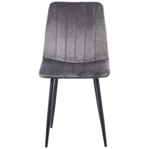 Cadeira Tecido Cinzento Pernas Metal Preto  44x55x86cm Alt. Assento:48,5cm (4 unidades) - Image 4