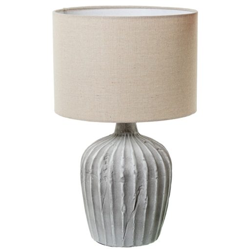 Candeeiro De Mesa Em Cerâmica Branco 32x51cm Base:20x27cm 1xe27 Max.40w