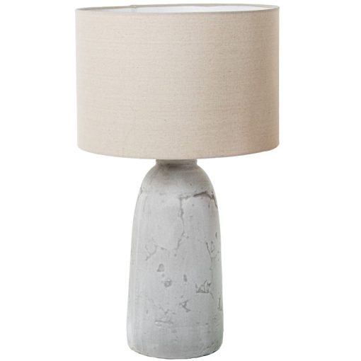 Candeeiro De Mesa Em Cerâmica Branco 40x68cm Base:20x39cm 1xe27 Max.40w