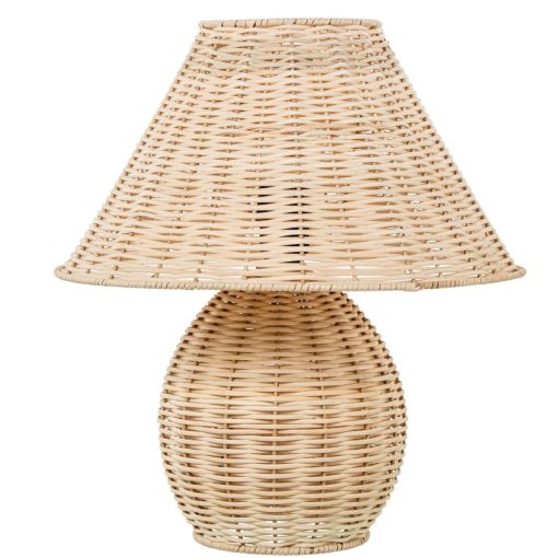 Candeeiro De Mesa Em Ferro/rotim