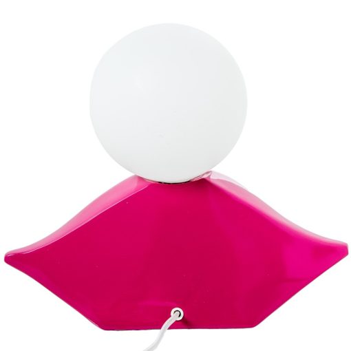Candeeiro De Mesa Lábios De Resina Cor-de-rosa, Lâmpada Led 1xg9 Incluída - Image 3