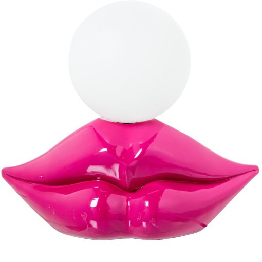 Candeeiro De Mesa Lábios De Resina Cor-de-rosa