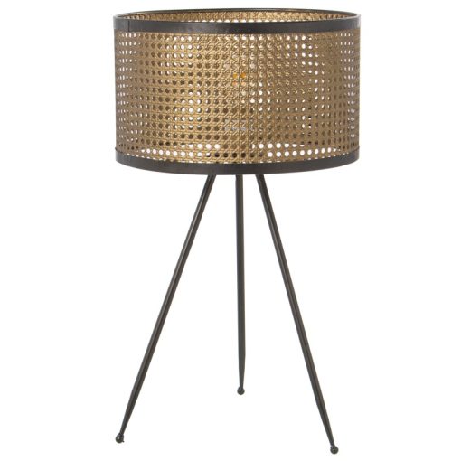 Candeeiro De Mesa Metal Dourada