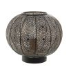 Candeeiro De Mesa Metal Negra/Dourado