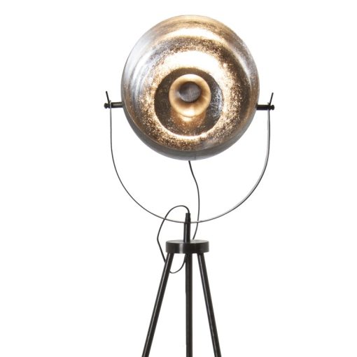 Candeeiro De Pé Metal Preto/prata Tripé 43x26x165cm, 1xe27 Max.25w Não Incluída - Image 5