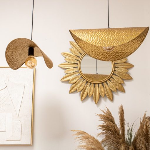 Candeeiro De Teto Em Metal Dourado - Image 6