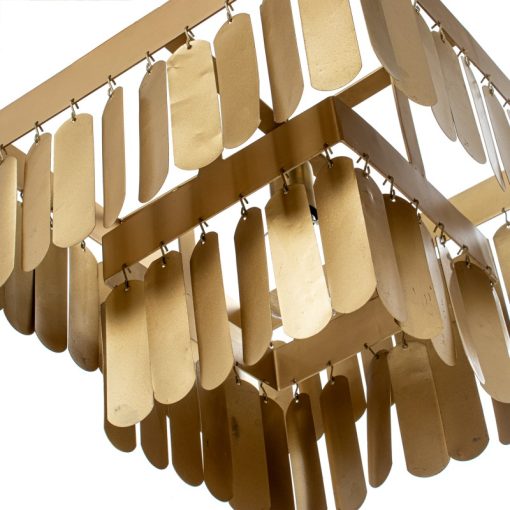 Candeeiro Teto Ferro Dourado, 1xe27 Max.25w No Incluida 40x40x34cm, Cable: 100cm - Image 4