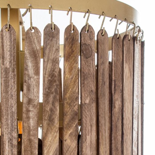 Candeeiro Teto Ferro/Madeira, 1xe27 Max.25w No Incluida 90x40x40cm, Cable: 100cm - Image 4