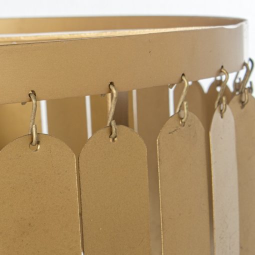 Candeeiro Teto Láminas De Ferro Dourado, 1xe27 Max.25w No Inc 45x45x43cm, Cable: 100cm - Image 6