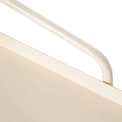 Carrinho De Cozinha Em Metal Branco Com 2 Níveis 60x28x61cm - Image 4