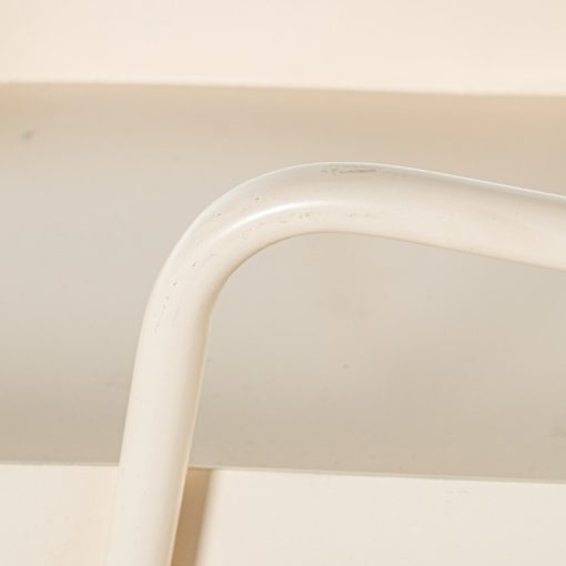 Carrinho De Cozinha Em Metal Branco Com 2 Níveis 60x28x61cm - Image 6