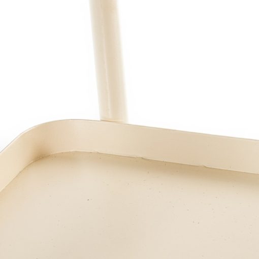 Carrinho De Cozinha Em Metal Branco Com 2 Níveis 60x40x74cm - Image 7