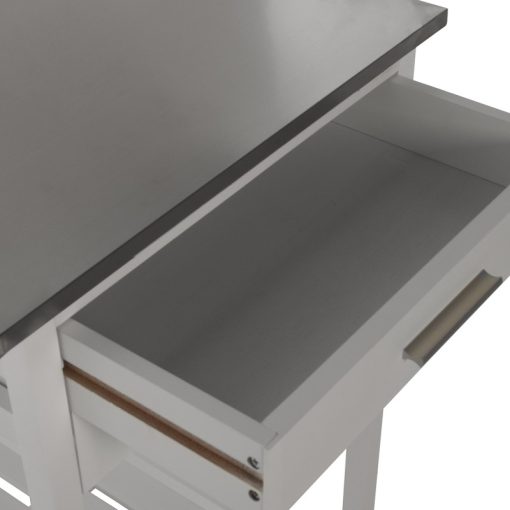 Carrinho De Cozinha com 3 Gavetas e Balda Madeira Branco 50x40x86cm-Madeira:pinho e Dm - Image 6