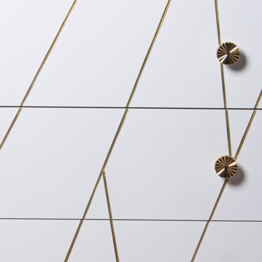 Cómoda De Madeira 3 Gavetas Branco, Pernas De Metal Dourado 80x40x80cm - Image 6