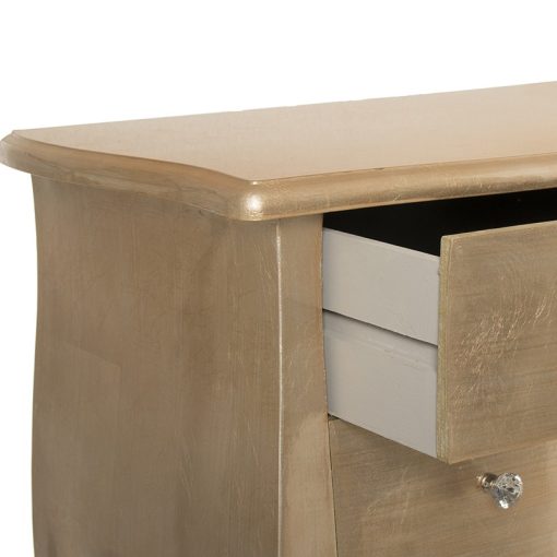 Cómoda Madeira 3 Gavetas Champagne 85x40x80cm, Abeto+dm - Image 6
