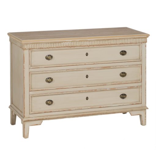 Comoda Natural-Creme Madeira 119,50 X 44,50 X 84 Cm - Image 7