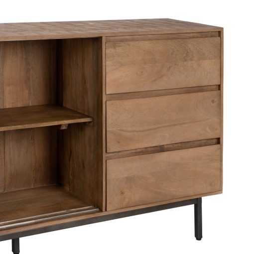 Cómoda Natural Madeira Mango Room 180 X 40 X 91 Cm - Image 6