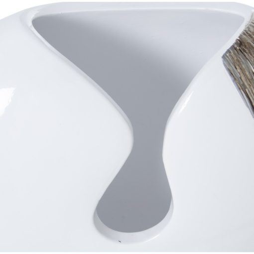 Conjunto 2 Vasos Branco Prata 23x12x38+34x13x28cm - Image 3