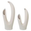Conjunto 2 Vasos Cerâmica Beige Arena 19x14x42+18x13x33cm