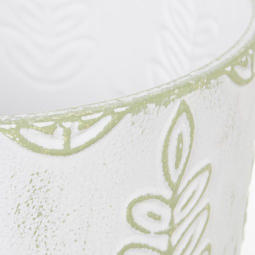 Conjunto 2 Vasos Metal Branco/verde Deco. Quadros 31x58cm+26x48cm - Image 3