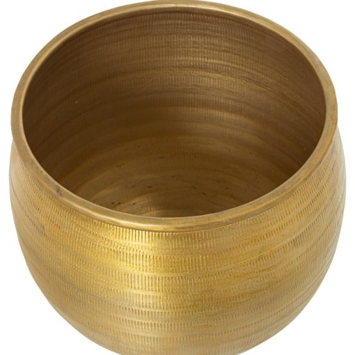 Conjunto 3 Vasos Aluminio Tallado Dourado 23x18+29x25+35x33cm - Image 2