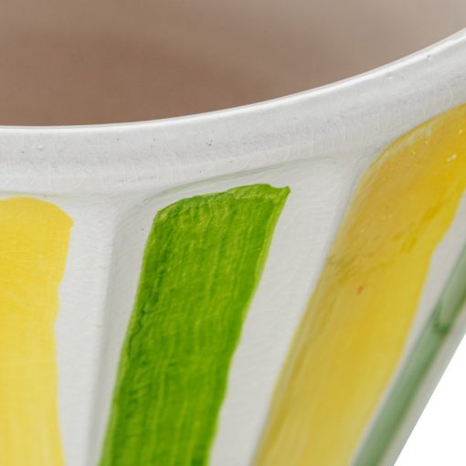 Conjunto 3 Vasos Cerâmica Amarillo/verde 17x17+22x21+28x27cm - Image 5