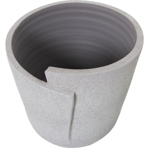 Conjunto 3 Vasos Cerâmica Branco/Cinza Arena 30x27+24x22+19x17cm - Image 2