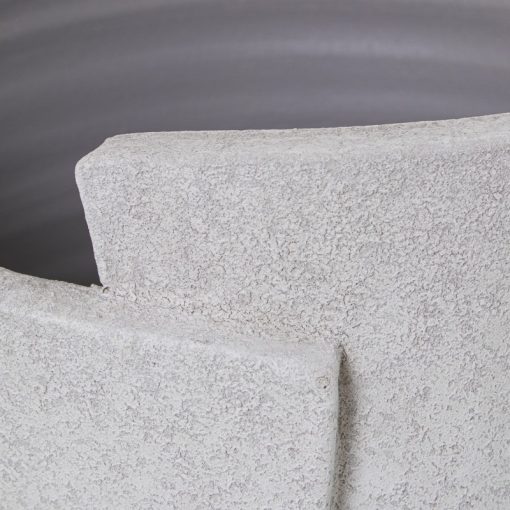 Conjunto 3 Vasos Cerâmica Branco/Cinza Arena 30x27+24x22+19x17cm - Image 3