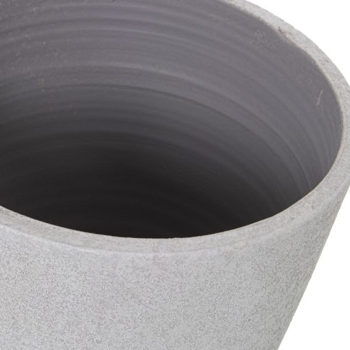 Conjunto 3 Vasos Cerâmica Branco/Cinza Arena 30x27+24x22+19x17cm - Image 4