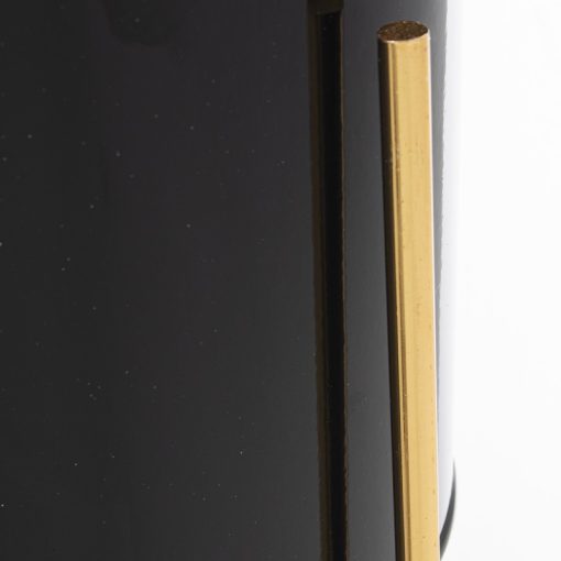 Conjunto 3 Vasos Metal Preto com Pé Dourado 21x93+18x75+16x51cm - Image 5