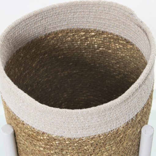 Conjunto 3 Vasos Mimbre/metal 30x30x47+26x26x39+20x20x31cm - Image 2