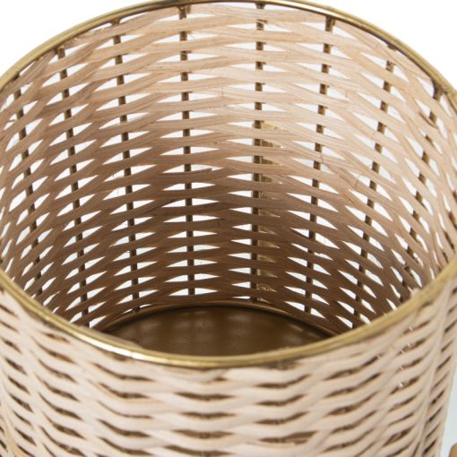 Conjunto 3 Vasos Vime/metal  24x24x46+19x19x36+15x15x31cm - Image 2