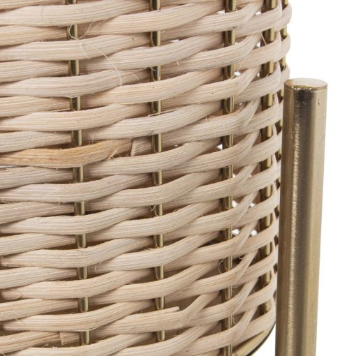 Conjunto 3 Vasos Vime/metal  24x24x46+19x19x36+15x15x31cm - Image 4