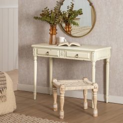 Consola Branco Escovado Madeira 100 X 45 X 76 Cm