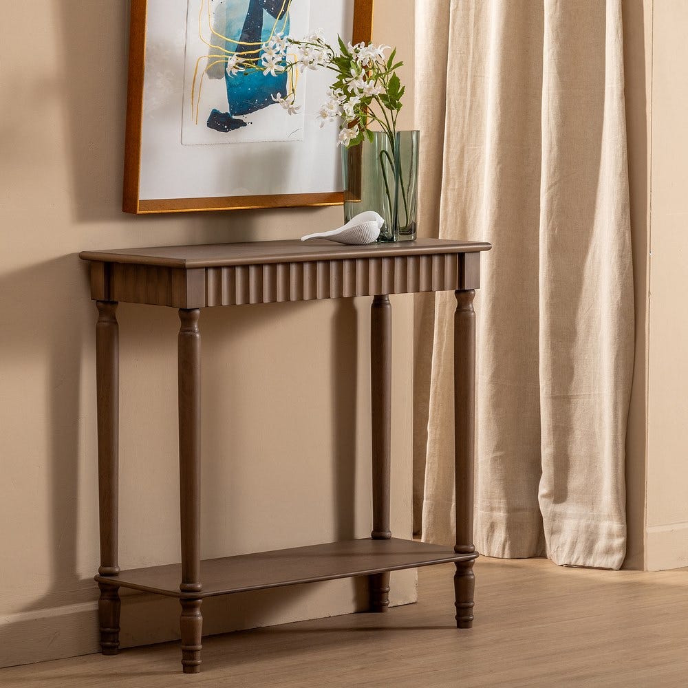 Consola Castanho Mdf-Madeira 71 X 30 X 71 Cm