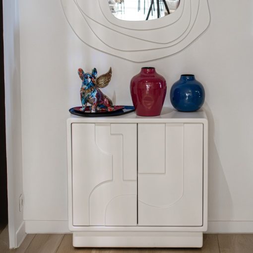Consola De Entrada Em Madeira Mdf Branca  80x40x77cm - Image 2