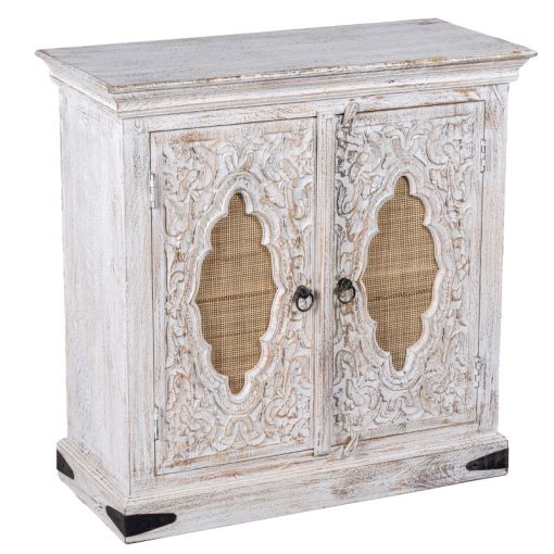 Consola Em Madeira De Manga Com 2 Portas 90x40x90cm