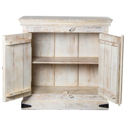 Consola Em Madeira De Mango Decorada 90x40x90cm - Image 2
