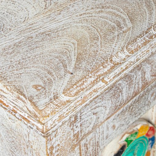 Consola Em Madeira De Mango Decorada 90x40x90cm - Image 3