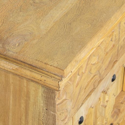 Consola Em Madeira De Mango Decorada 90x40x90cm - Image 3