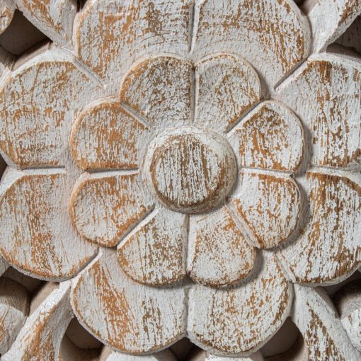 Consola Em Madeira De Mango Decorada 90x40x90cm - Image 5