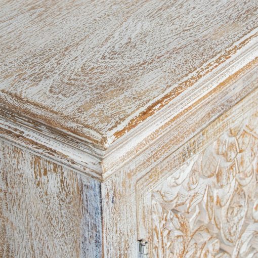 Consola Em Madeira De Mango Decorada 90x40x90cm - Image 7