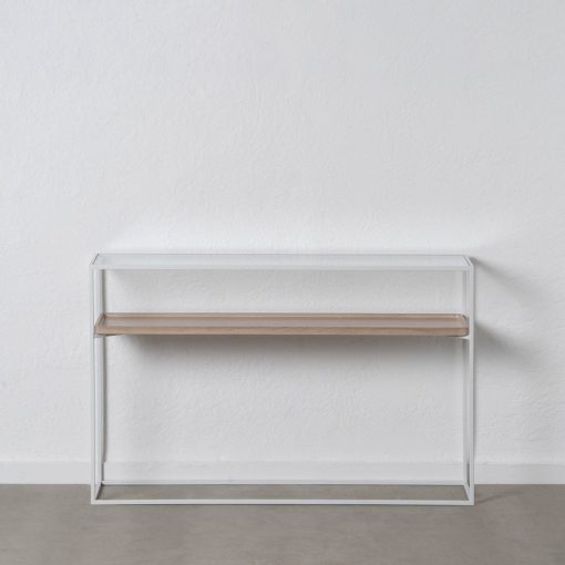 Consola Natural-Branco Mdf-Metal 120 X 30 X 75 Cm - Image 10