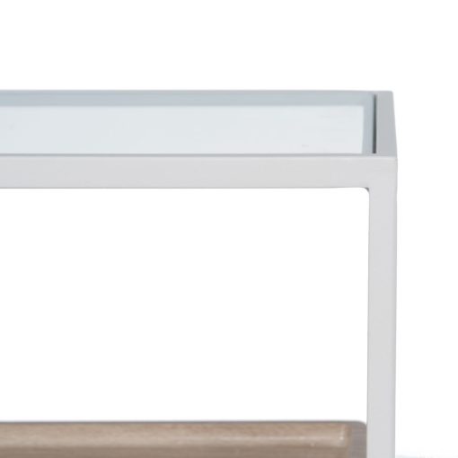 Consola Natural-Branco Mdf-Metal 120 X 30 X 75 Cm - Image 6