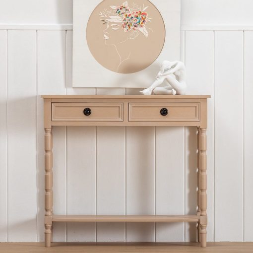 Consola Natural Dmf-Madeira 90 X 30 X 81 Cm
