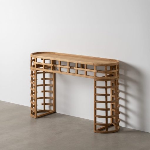 Consola Natural Mdf-Madeira 120 X 35 X 76 Cm - Image 3