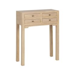 Consola Natural Mdf-Madeira 63 X 26 X 85 Cm