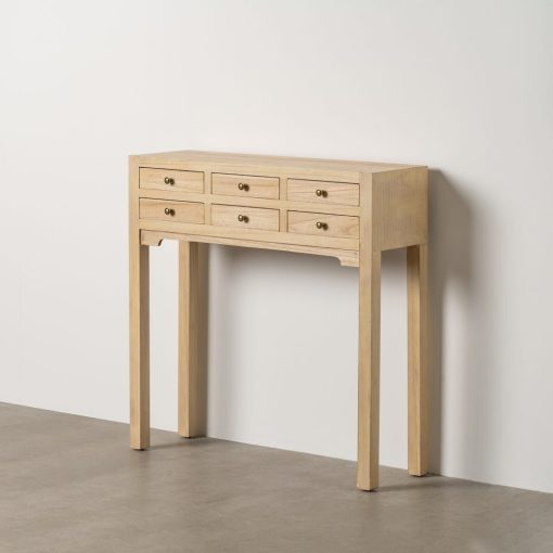 Consola Natural Mdf-Madeira 85 X 26 X 85 Cm - Image 5