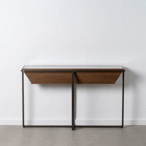 Consola Natural-Preto Madeira-Metal 134 X 32 X 83 Cm - Image 3
